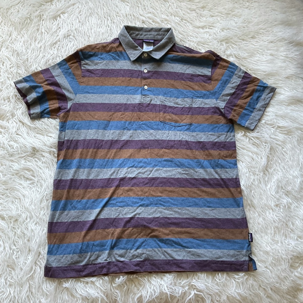 Patagonia Organic Cotton Squeaky Clean Polo‎ Stripe